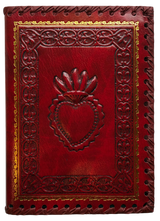 Flaming Heart Leather Journal