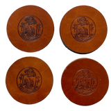 Todder x Museum Crest Leather Coaster Set