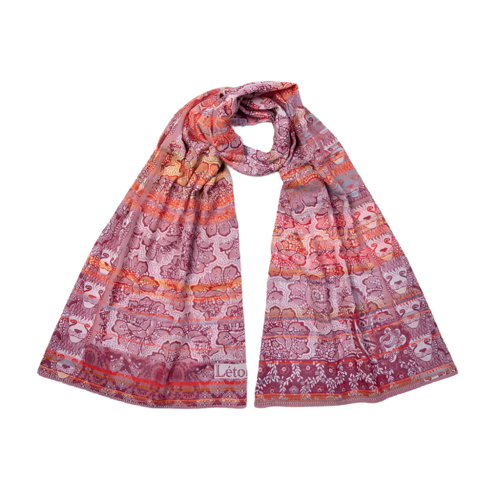 Leonce Orchidees Scarf