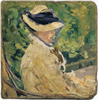 Édouard Manet's Madame Manet at Bellevue Coaster