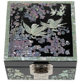 Mini Birds on a Plum Blossom Jewelry Box