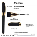 Monaco Black Ballpoint Pen