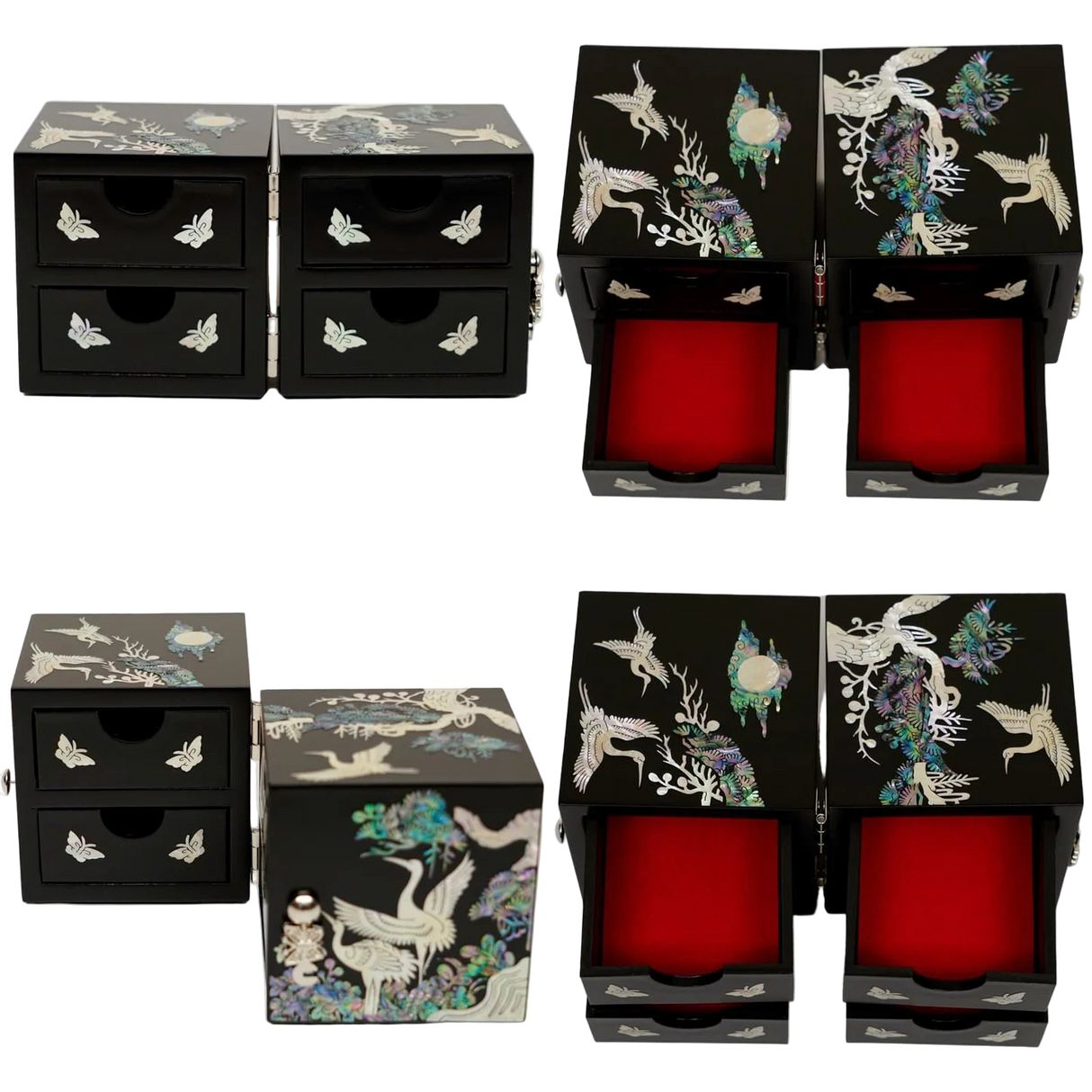 Crane Cube Jewelry Box