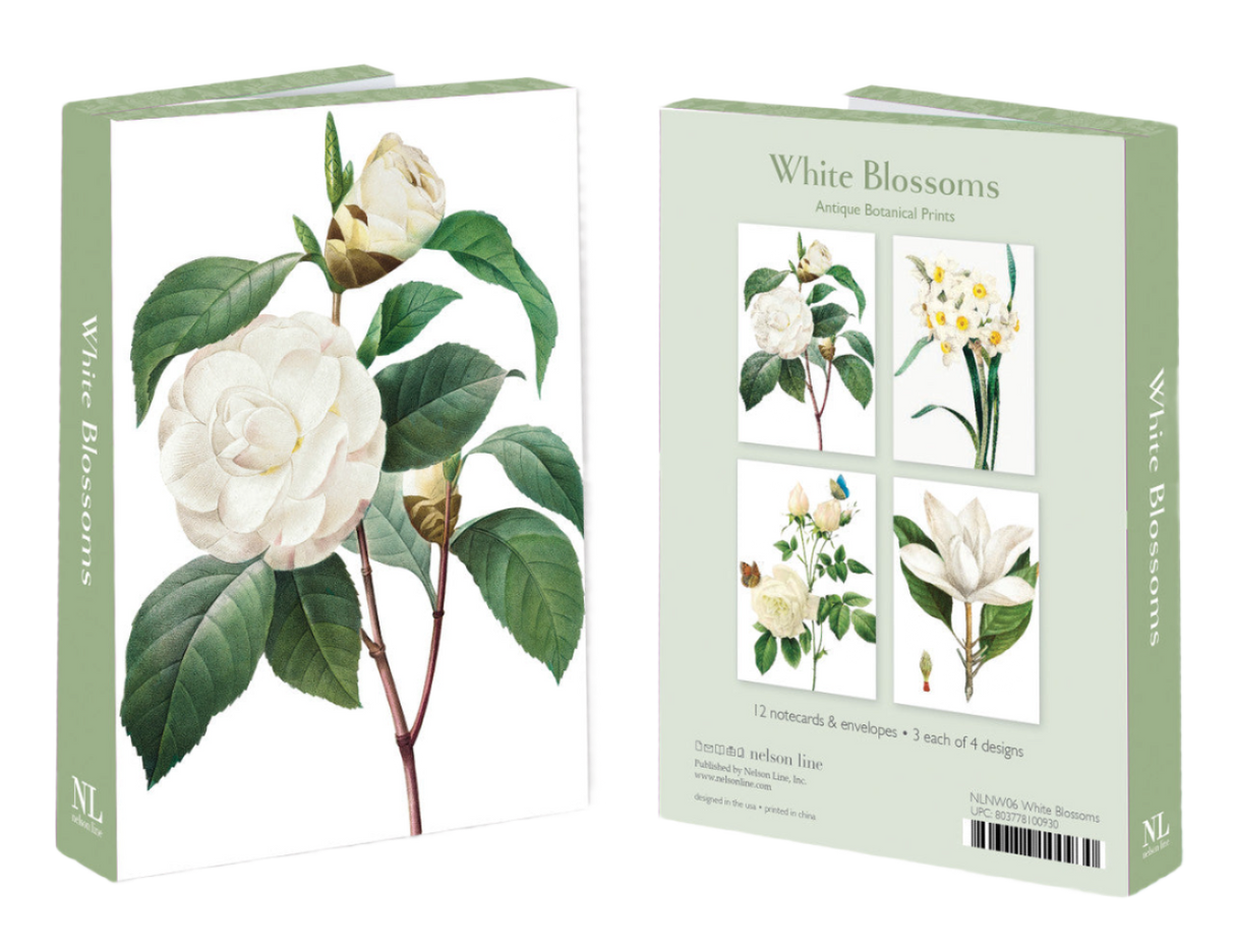 White Blossoms Notecard Set