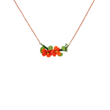 Crochet Nasturtium Bloom Cluster Necklace