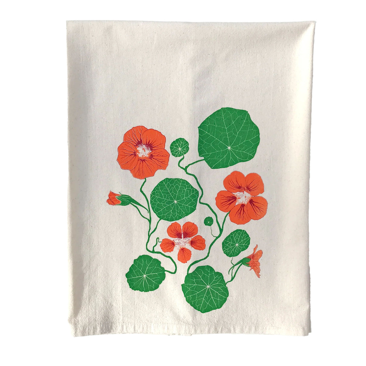 Nasturtiums Flour Sack Tea Towel