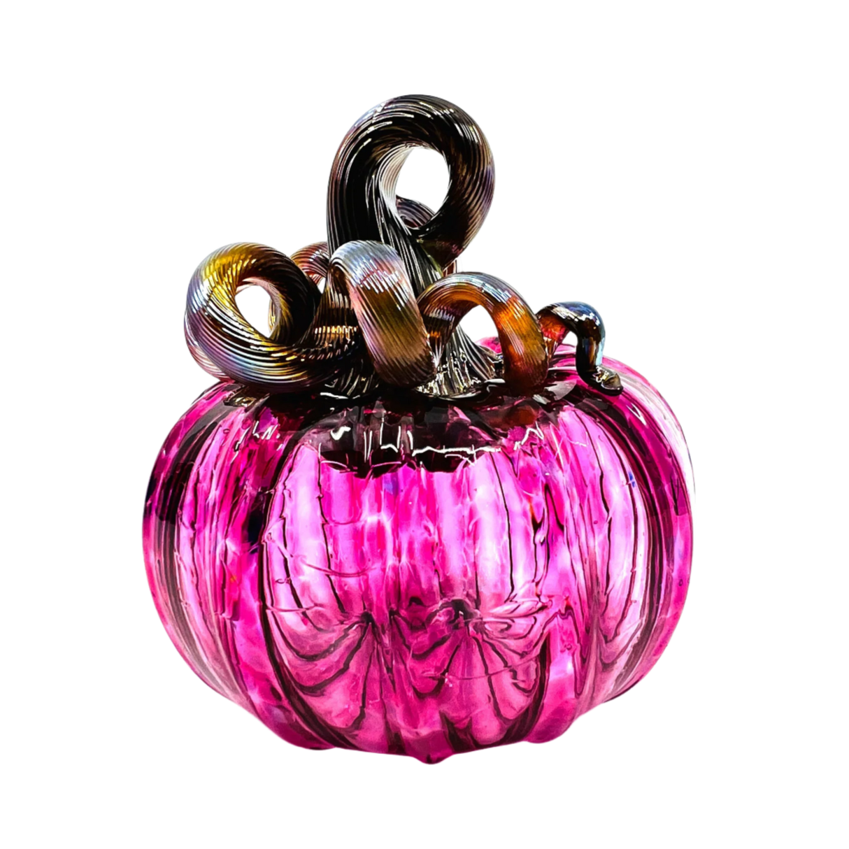 Pink Glass Pumpkin