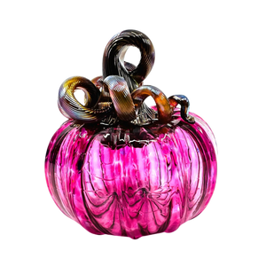 Pink Glass Pumpkin