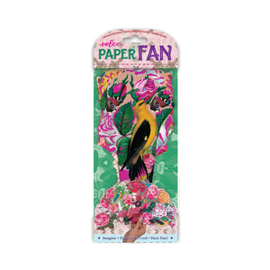 Birds & Flowers Paper Fan