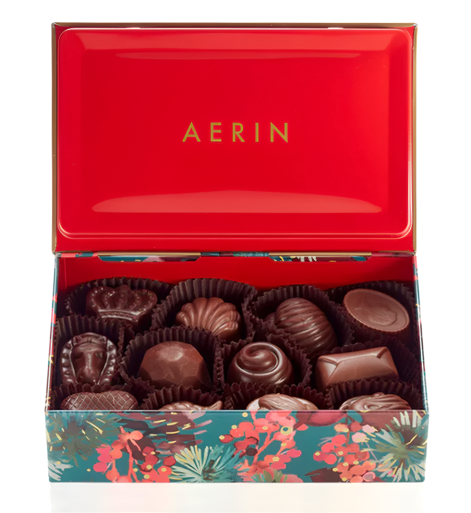 AERIN Holiday Cypress 12-Piece Chocolate Tin