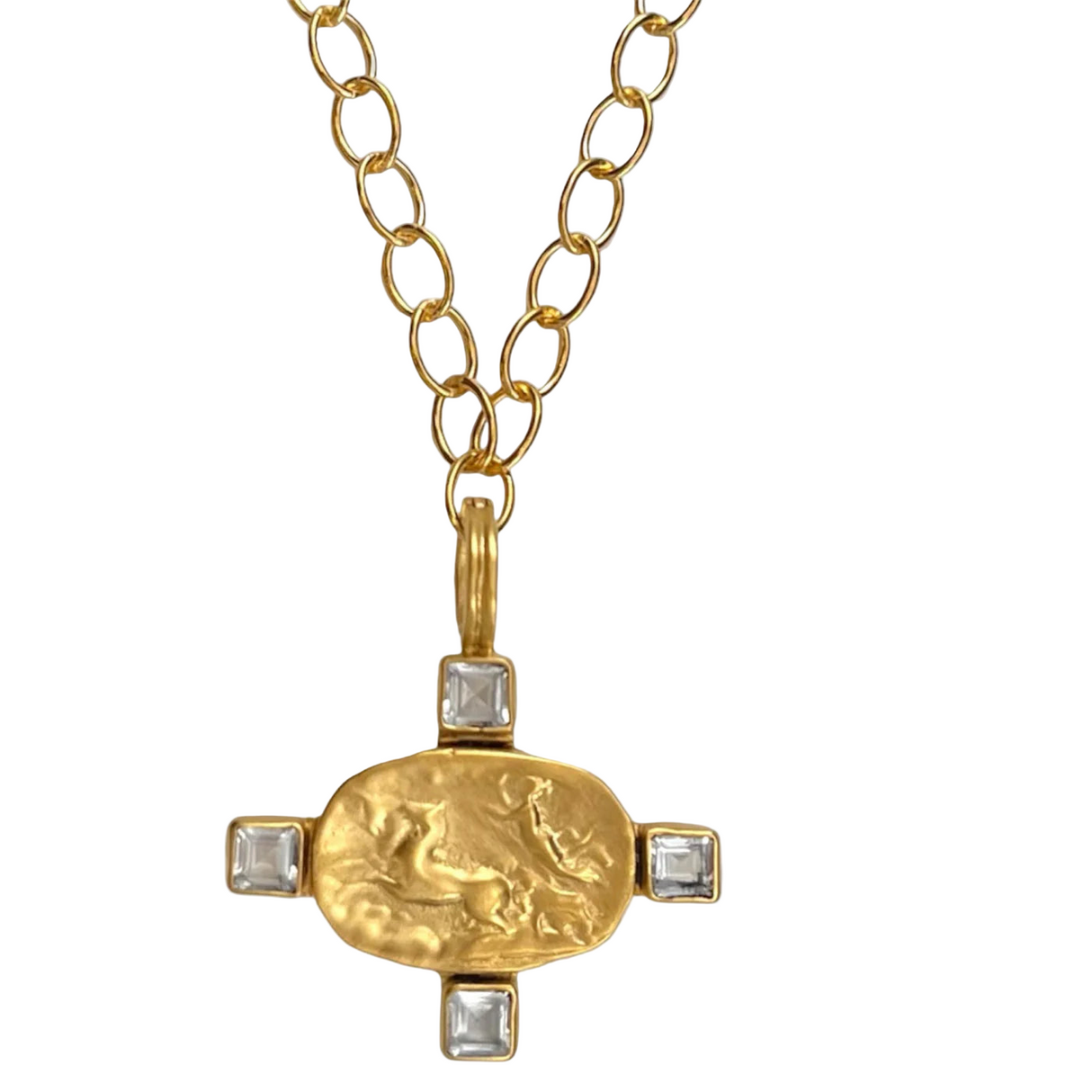 Gold & Topaz Chariot Necklace