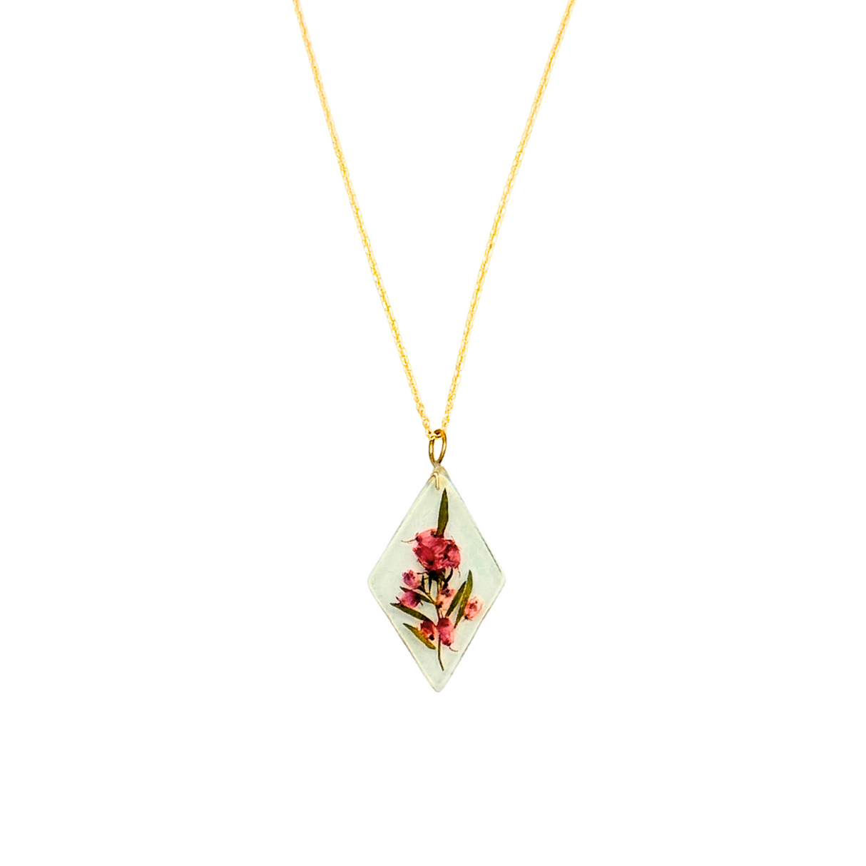 Pink Camellias Diamond Necklace