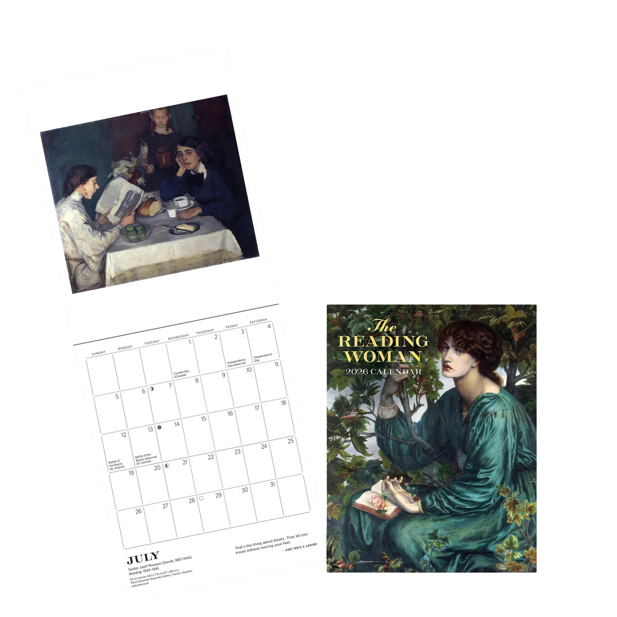 2026 Reading Woman Wall Calendar