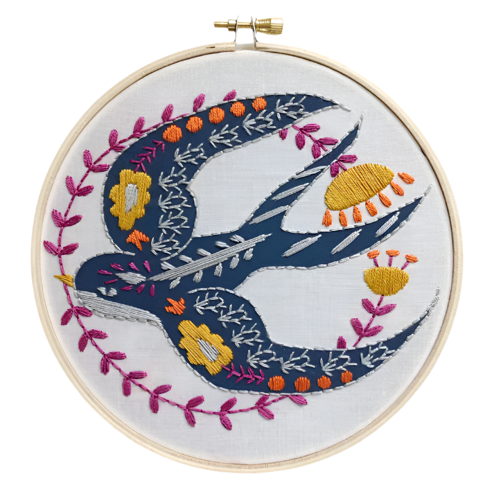 Swallow Embroidery Kit