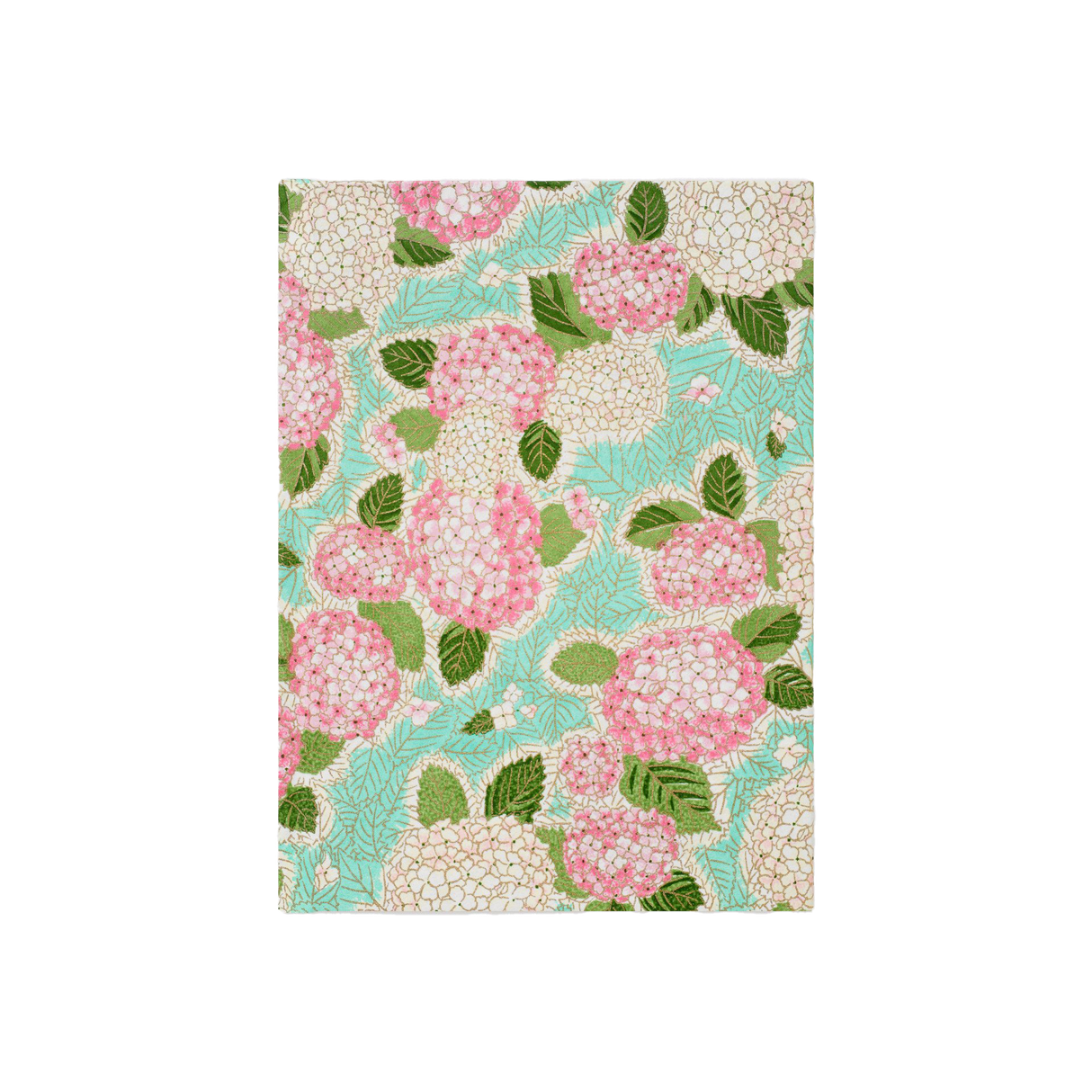 Pink Hydrangea & Mint Notebook