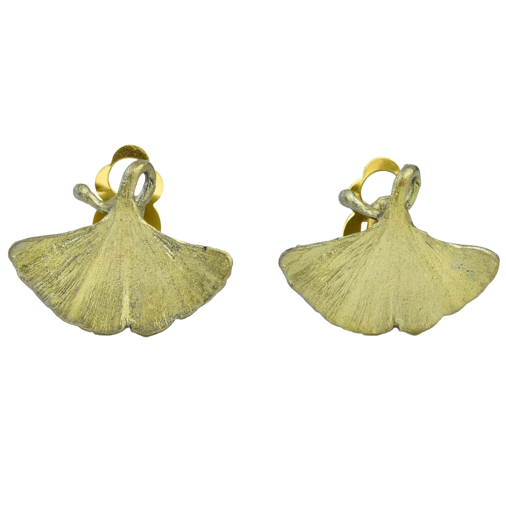 Ginkgo Curled Clip-On Earrings