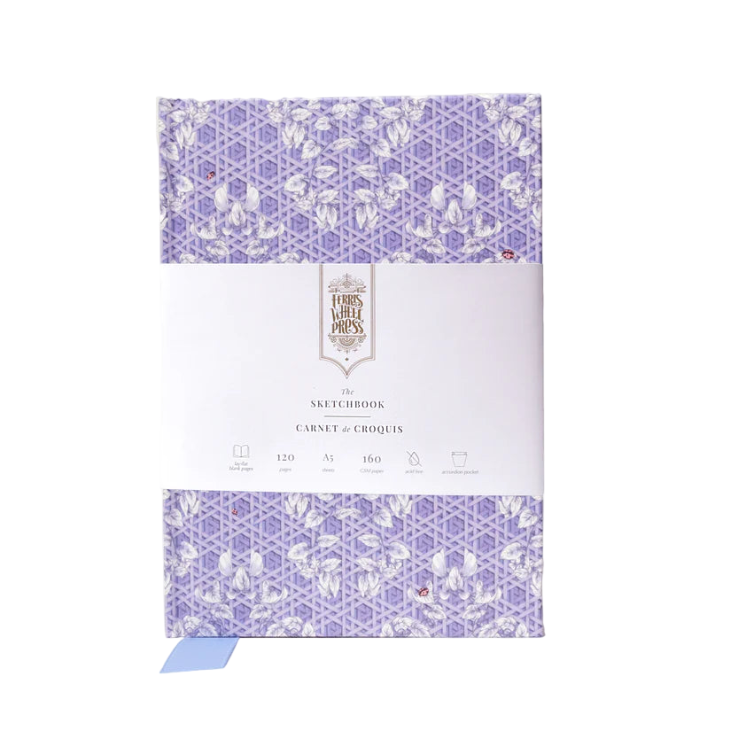 Enveloped in Violet Blue Rattan Sketchbook