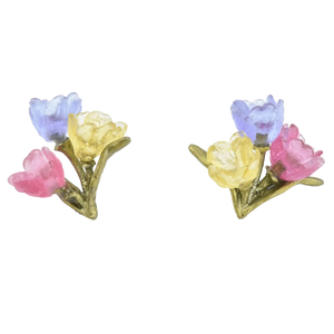 Tulips Triple Cluster Post Earrings