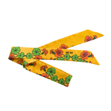 Sunset Nasturtiums Silk Twill Scarf