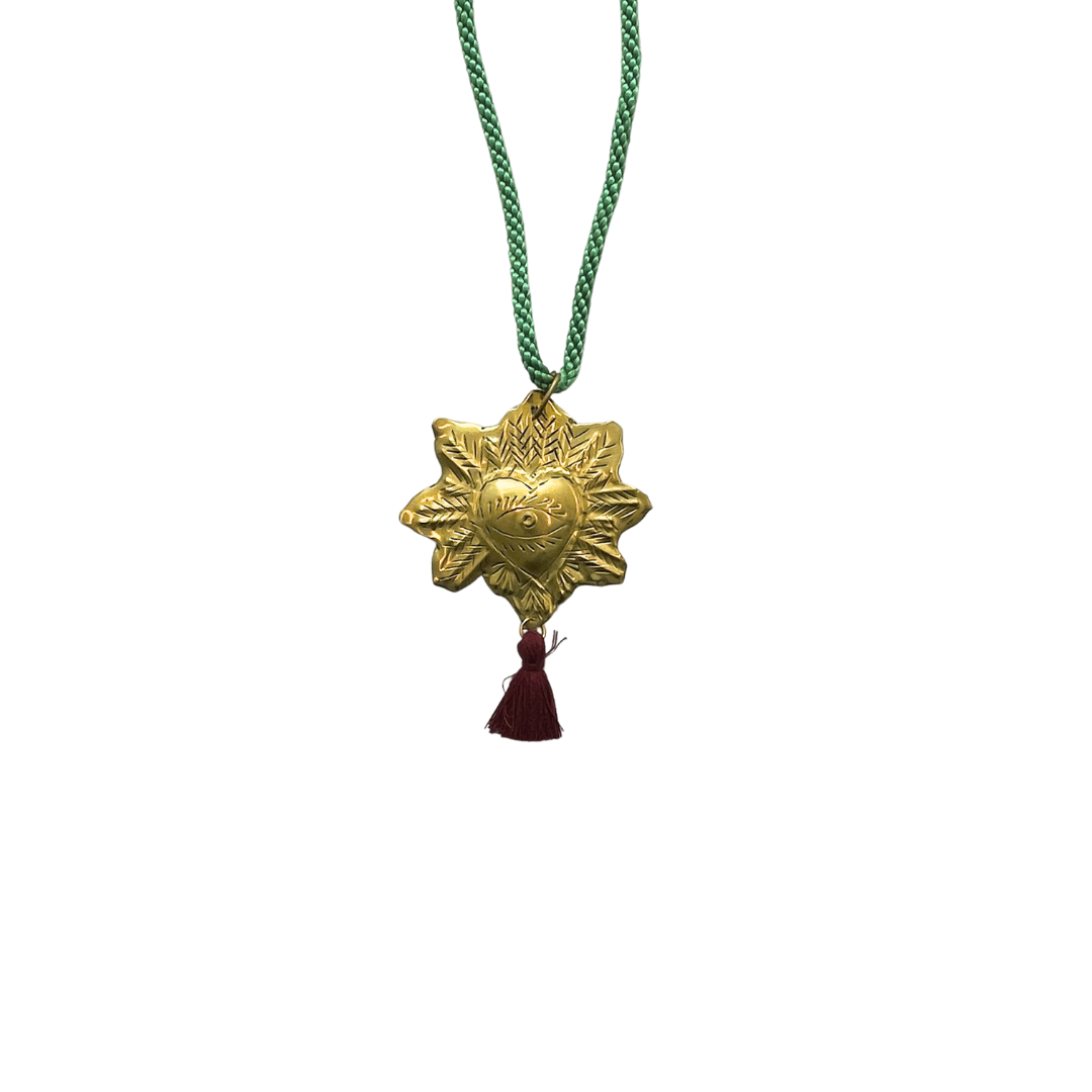 Verde Chiaro "Ti regalo il mio cuore" Amulet Necklace