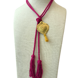 Magenta "Ti regalo il mio cuore" Amulet Necklace