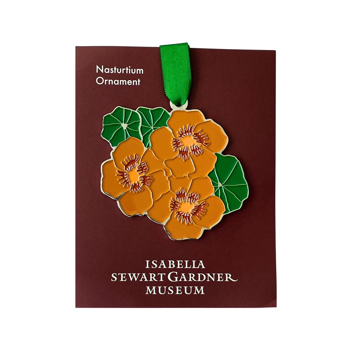 Nasturtium Enamel Ornament