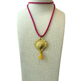 Magenta "Ti regalo il mio cuore" Amulet Necklace