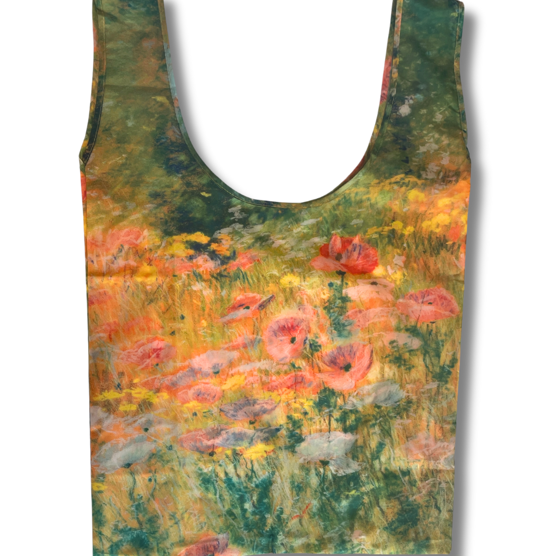 Garden of Poppies Foldable Tote