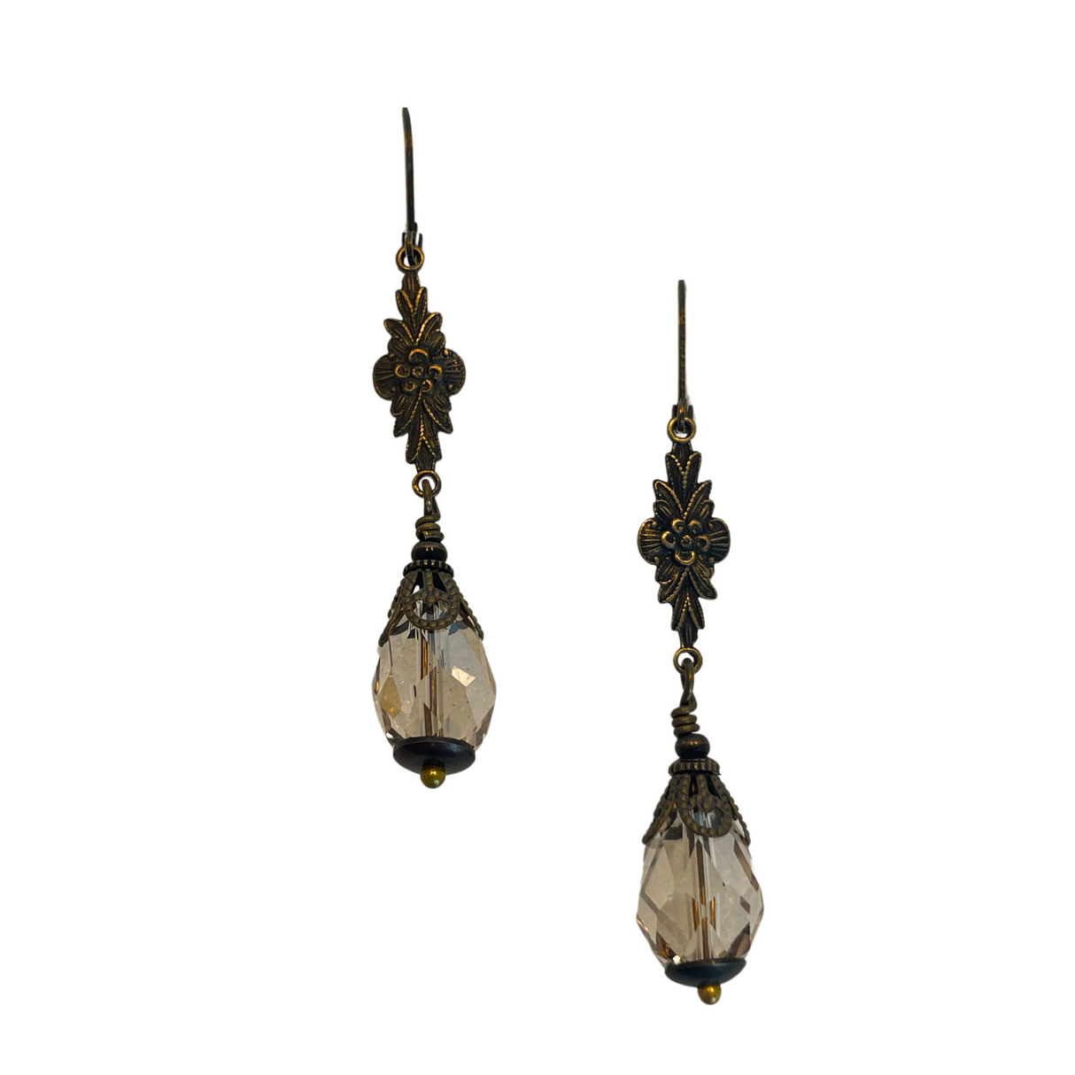 Honey Crystal Drop Earrings