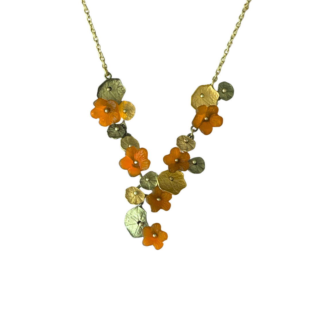 Nasturtium Vine Statement Necklace