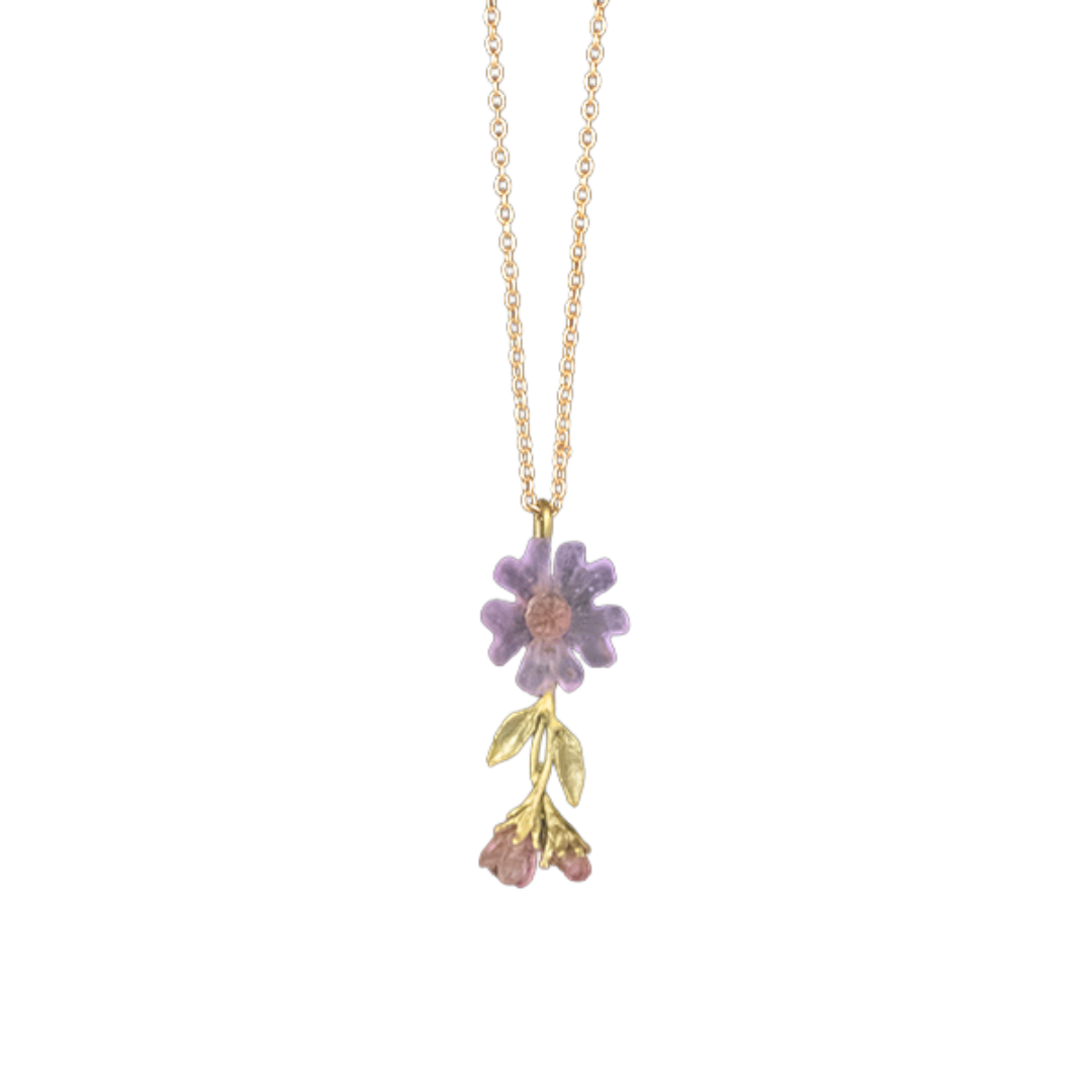 Phlox Flower Pendant Necklace