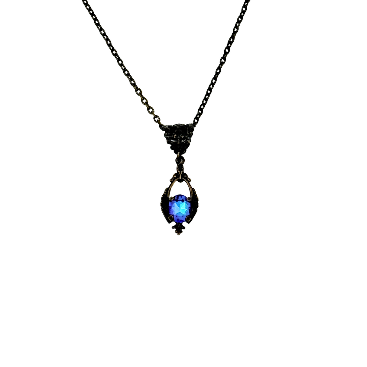 Misty Blue Crystal Necklace