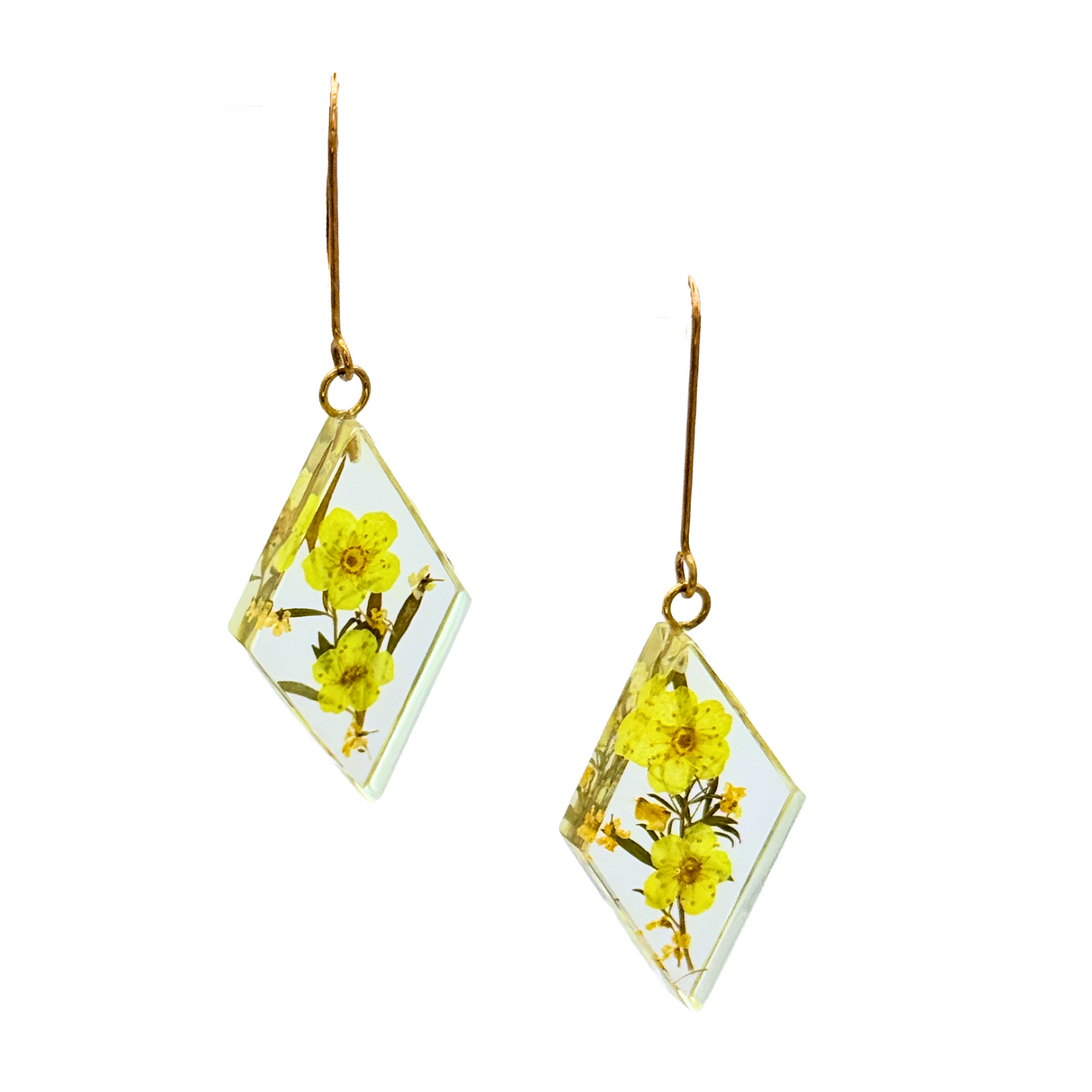 Yellow Poppies Diamond Earrings