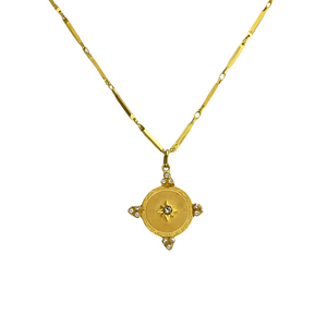 Crystal Star Disc Necklace