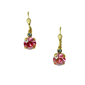 Small Rose Crystal Earrings