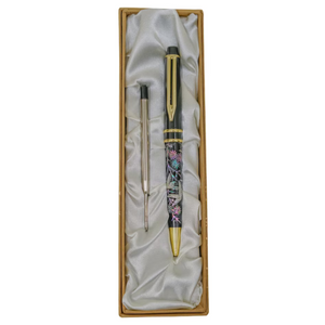 Crane Mother of Pearl Inlaid Ballpoint Pen