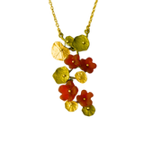 Nasturtium Cluster Drop Necklace