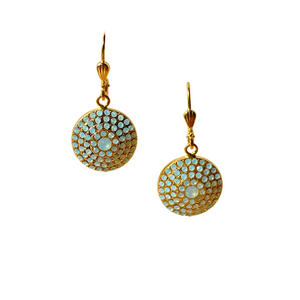 Round Crystal Pave Earrings