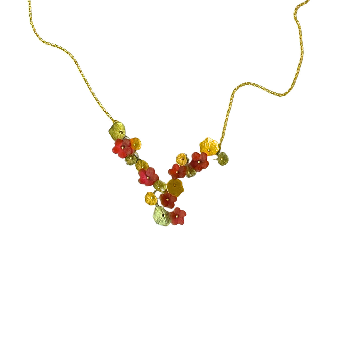 Nasturtium Vine Statement Necklace