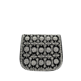 Black Velvet Saddle Purse