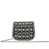 Black Velvet Saddle Purse