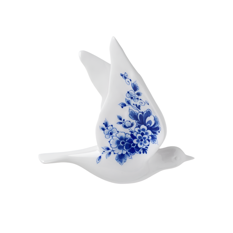 Delft Wall Bird with Upward Wings