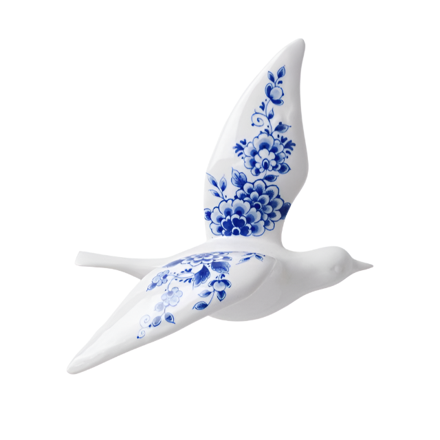 Delft Wall Bird with Spread Wings