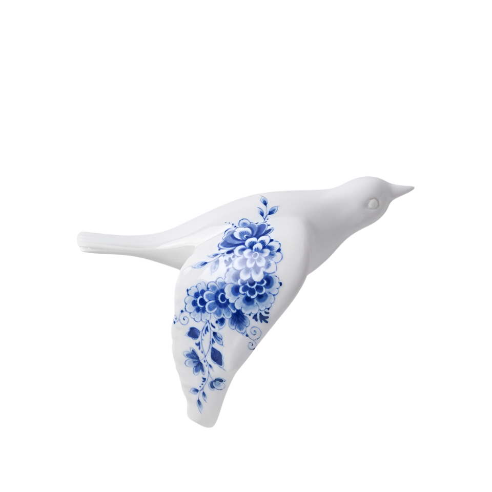 Delft Wall Bird with Downward Wings