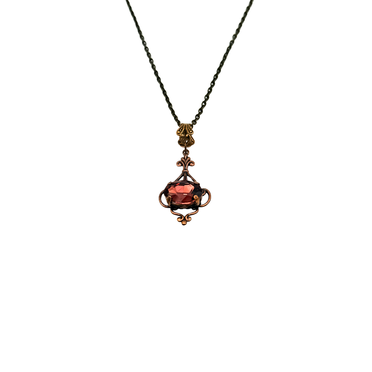 Vintage Wine Crystal Necklace