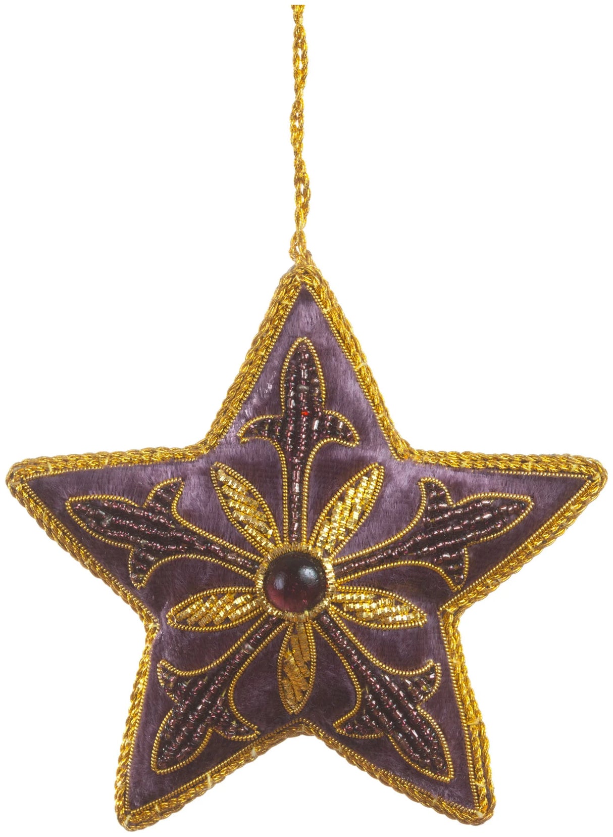 Lilac Velvet Star Ornament