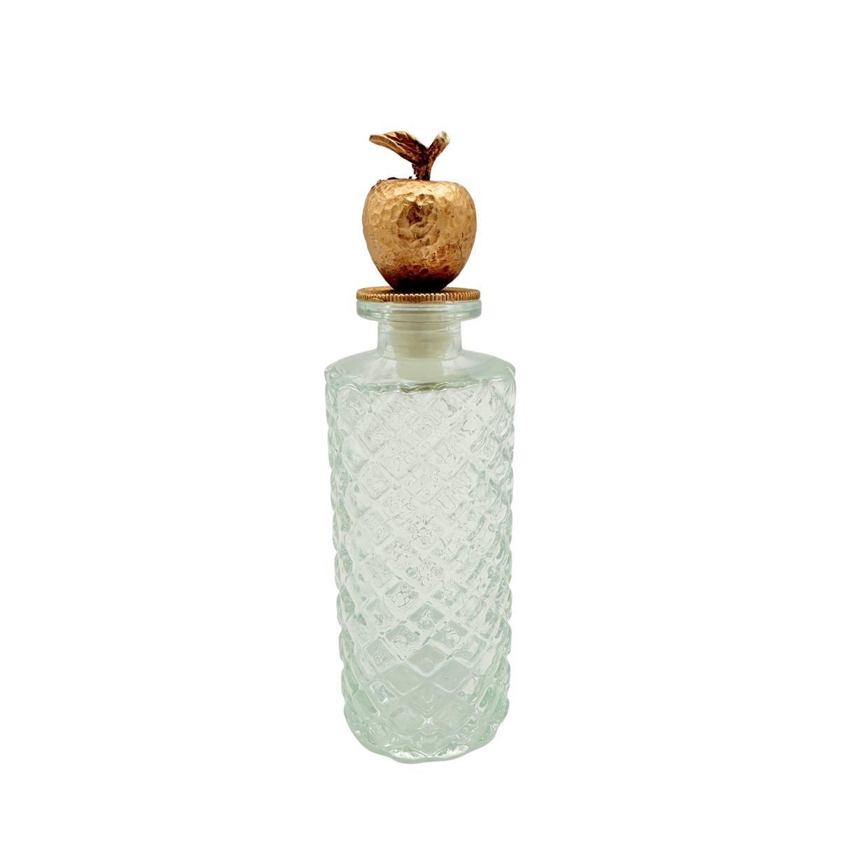 Apple Stoppered Glass Bottle