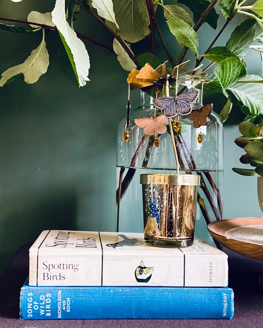Blue Butterfly Candle Carousel