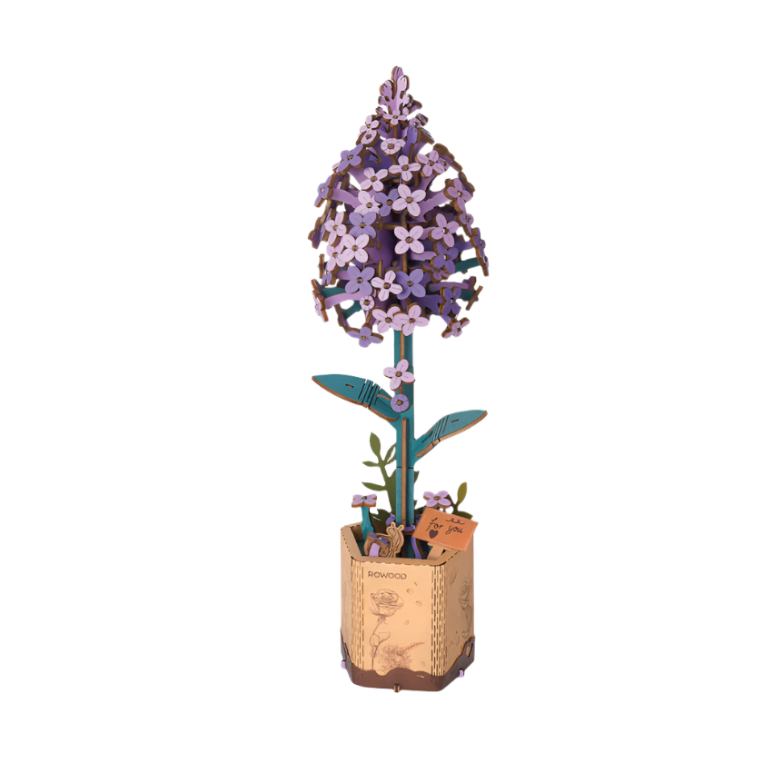 Lilac 3D Wooden Flower Puzzle