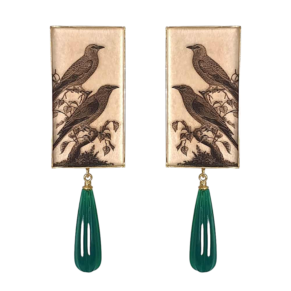 Songbirds & Agate Earrings